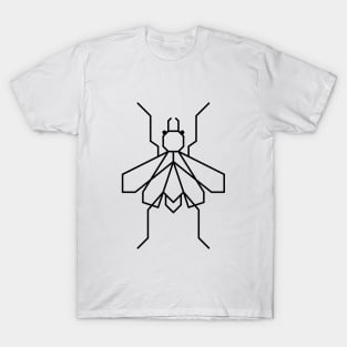 Trendy one line geometric design of fly T-Shirt